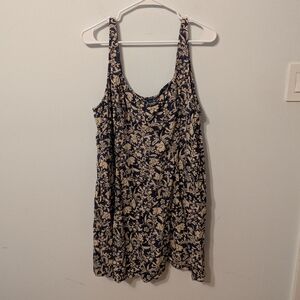 Old Navy Blue Floral Fit & Flare Cami Mini Dress Size XXL
